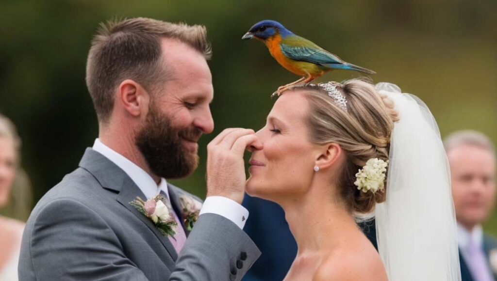 Bird Landing on Bride's Head Wins Wedding Photography Award
